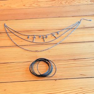 Vintage Claire's necklace and bangle bracelet